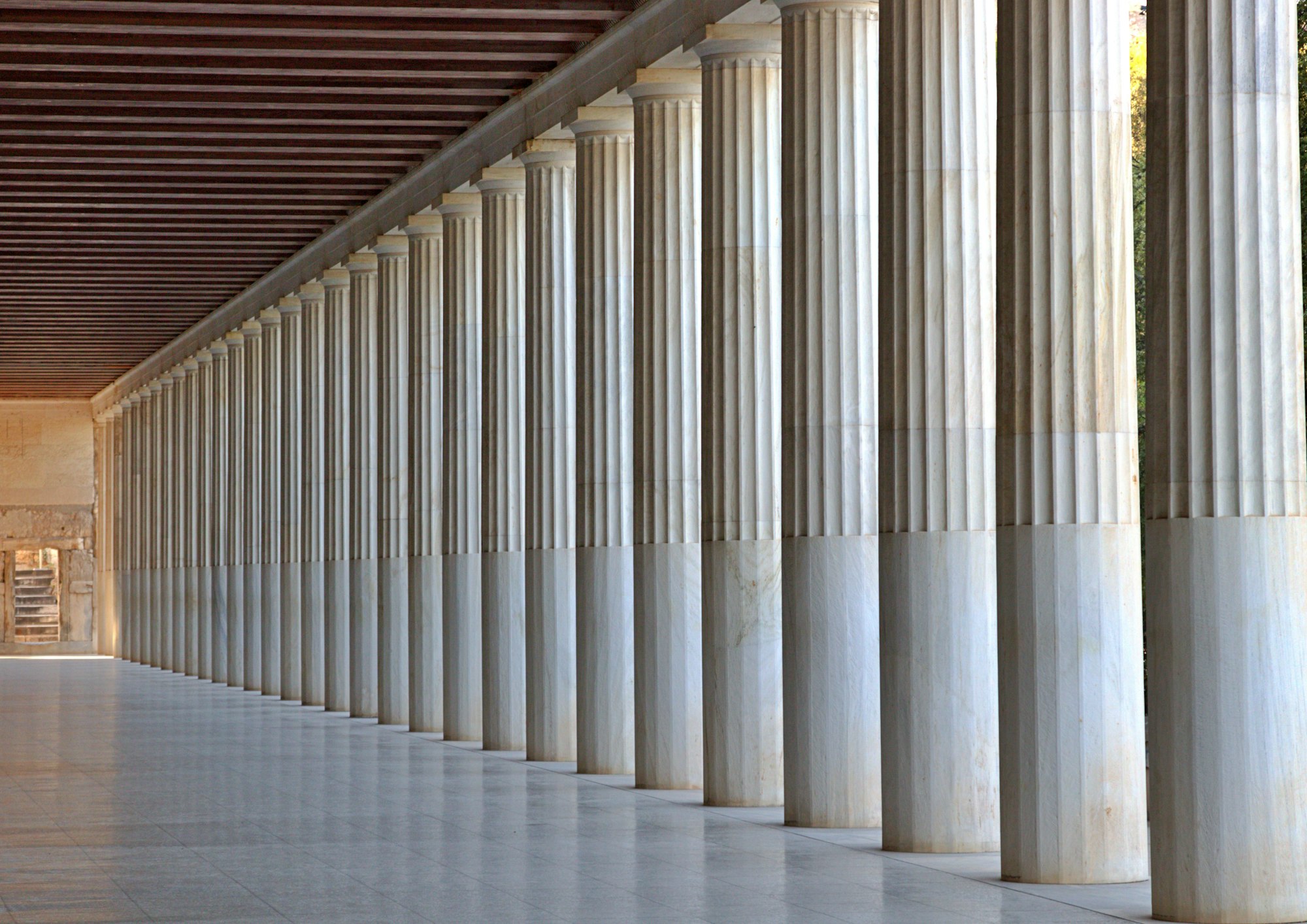 Classical Greek coloumns at the Agora